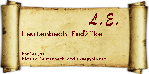 Lautenbach Emőke névjegykártya